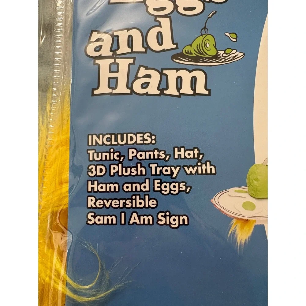 Dr. Seuss Sam I Am Toddler 2-4T Yellow New Green Eggs and Ham Costume Halloween - Picture 3 of 5